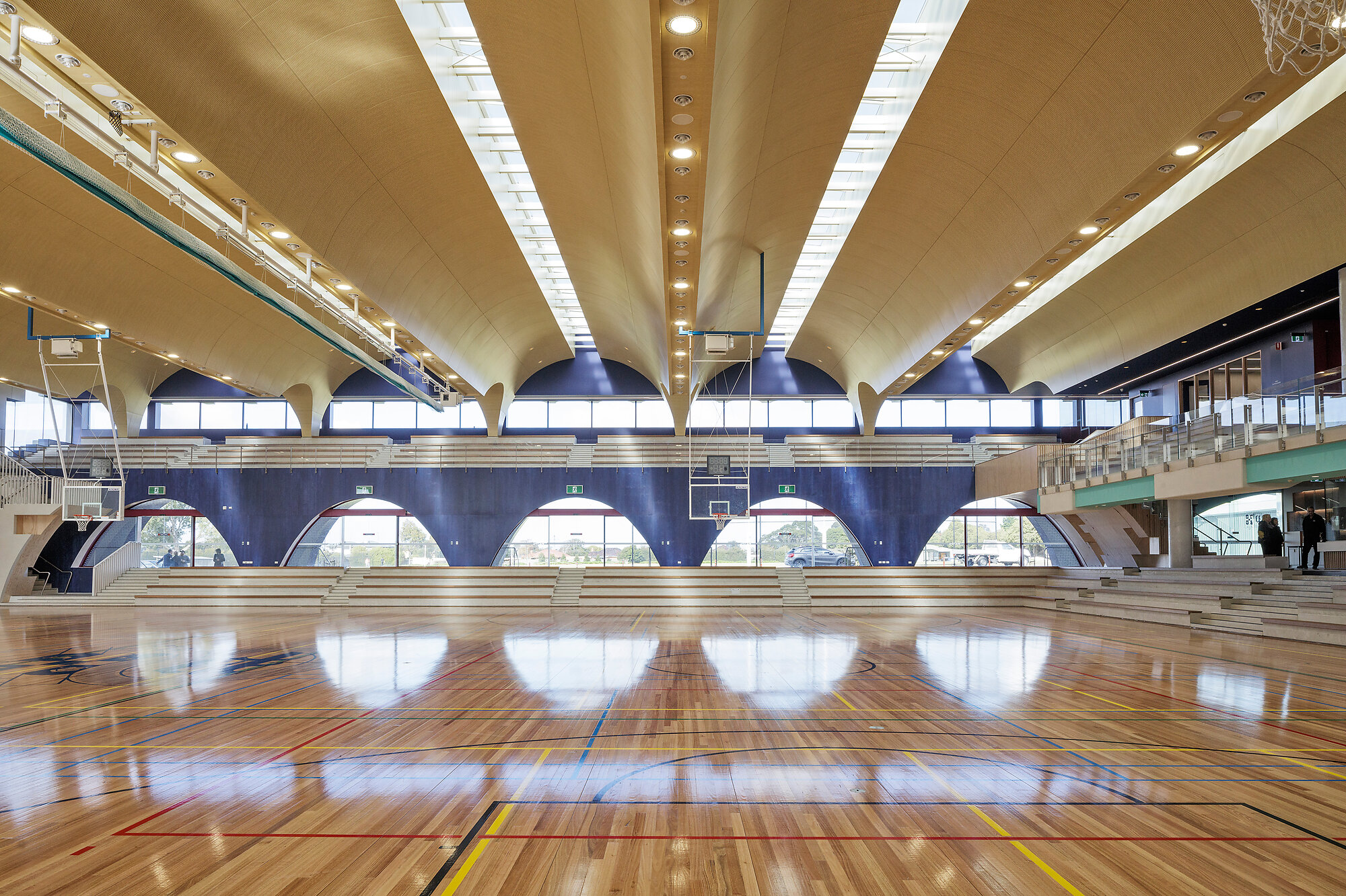 Interior photograph of Penleigh and Essendon Grammar School Gymnasium by John Gollings AM